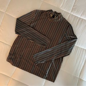 striped velvet blouse